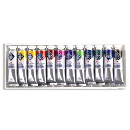 Temporary paints, set of 12 colors x 18 ml, ZHK "Master class" colorism. Bright palette, 16412282-3
