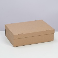 The box is folding, the lid is, brown, 30 x 20 x 9 cm