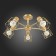 Ceiling EVOLUCE lamp. Sle110402-05. Stelitto. 5x40 watts, E27, 68x68x35 cm, golden color, light wood
