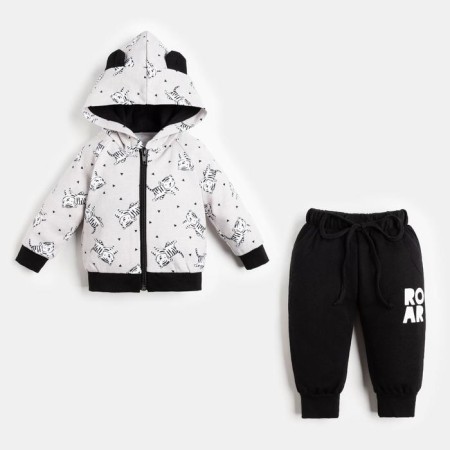 Kit: sweatshirt and pants crumb I am "Stylish Boy", height 80-86 cm-3