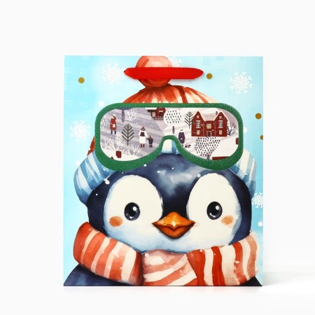 Package New Year's laminated “Penguin”, m 30 x 26 x 9 cm, New Year-1