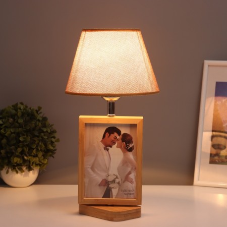 Table lamp with a photo frame 12x17cm (plastic insert) 20x20x35cm-1