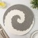 Serving napkin on the table "Hypnosis", d = 38 cm, the color is gray-white