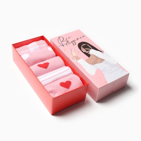 Set of female socks KAFTAN "everything will come true" size 36-39 (23-25 ​​cm), 5 pairs-1