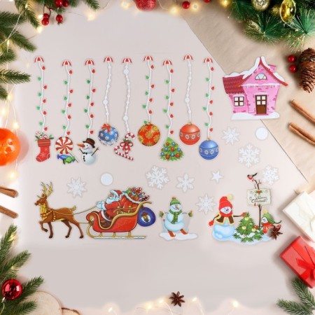 Stickers on the windows "New Year" jewelry, 54x72 cm-1