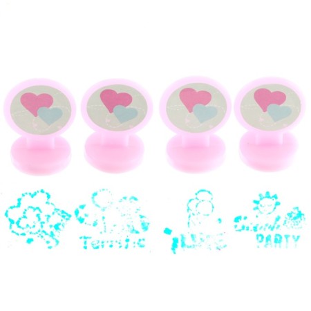 Printing color "bunny", set 4 pcs., Stamping pillow-1