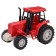 Eco-machine Funky Toys "Tractor", with a friction mechanism, red color, 12 cm