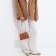 Female bag, zipper clutch, beige color