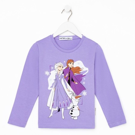 Long sleeve T-shirt "Cold heart", Disney, height 134-140, lilac-6