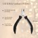 Manicure nippers for cuticle, 10 cm, blade length - 10 mm, black/silver color