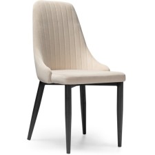 CHIL STILL A METAL CARA Metal/velor, black/beige 47x57x89 cm