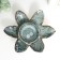 Ceramics candlestick per 1 candle "Lily" D-4.2 cm blue 13.5x13.5x2.5 cm