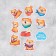 A set of paper stickers "Pyosik", 10 pcs