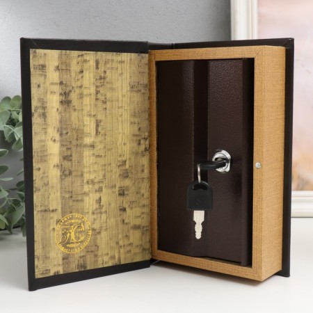 Safe Brush Tree leatherette "Apopolon" with gold 21x13x5 cm-2