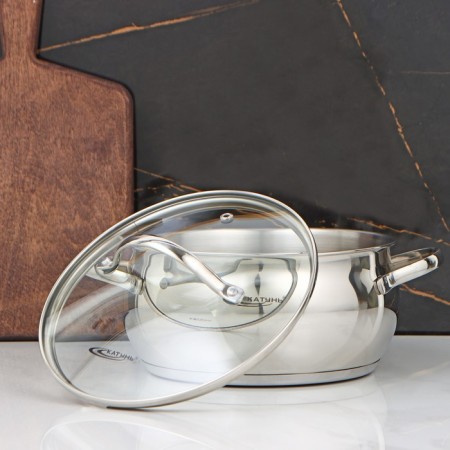 Medea pan, 3.2 l, d = 20 cm, capsule, glass cover, induction-1