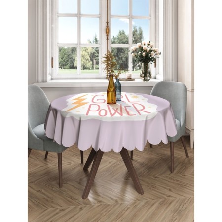 Girl Power, Round, Saten, D = 150 cm on the table-1