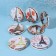 Folding mirror "Paris", D 7.5 cm, with an increase, artificial leather, Mix drawing