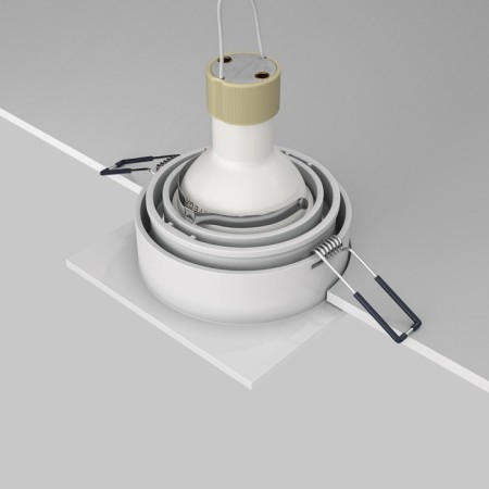 Technical DL026-2-01W, 1x50W, 9.2x9.2x4 cm, GU10, white color, white-6