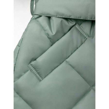 Пальто стёганое для девочек AmaroBaby TRENDY, рост 134-140 см, цвет фисташковый-16