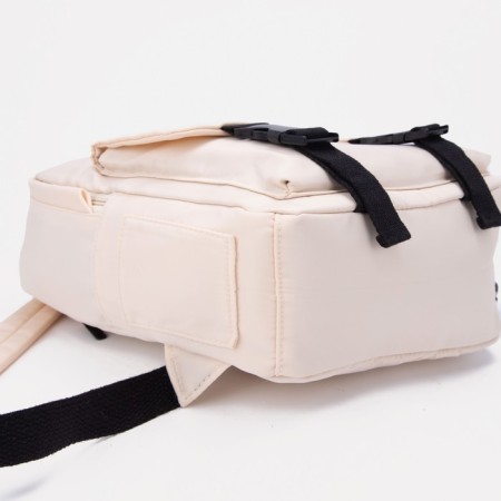 Youth backpack from textiles, 4 pockets, milk color-2