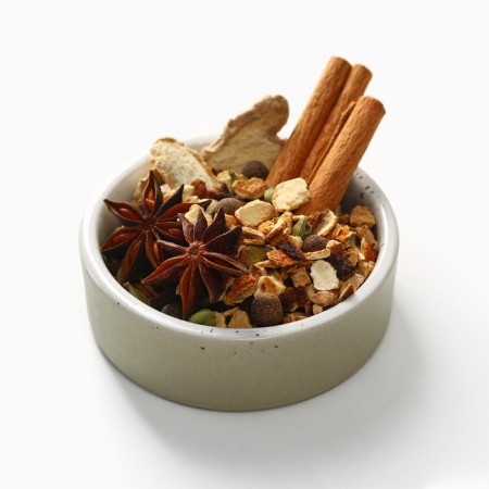 Gift set: spices for mulled wine, glass, cream honey "New Year will give happiness"-3
