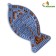 Rug for licking on suction cups 20 x 10 cm, blue