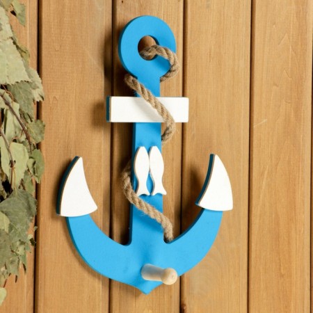 Ban "anchor with a fish" blue 28x20x6cm