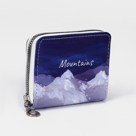 Lightning wallet, card for cards, for coins, blue color