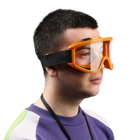 Glass-mask for motorcycle driving, transparent glass, yellow color-3