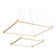 LED LED suspended Ambrella Light, Linetech, FL5599, LED, 60 W, 4800LUM, 3000-6400K, Gold Color Gold