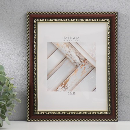Photo frame Plastic "Mira" 20x25 cm Wenge (plastic screen)-1