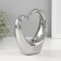 Ceramics candlestick per 1 candle "Heart" d = 4 cm silver 14.5x6x17 cm