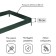 Glocked bed, 195 × 100 × 15 cm, dark green, Greengo