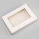 The box is folding, with a window, white, 28 x 20 x 5 cm