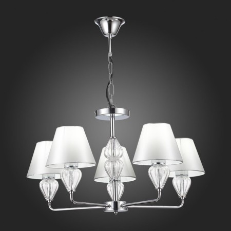 Suspended EVOLUCE lamp. Sle107413-05. Dalida. 5x60 watts, E14, 65x65x41 cm, chromium color-2