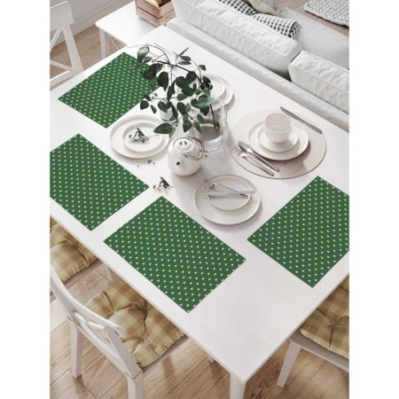 Set of napkins for setting the table "Christmas trees Naiv", rectangular, size 32x46 cm, 4 pcs