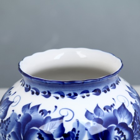 Vase "Lilac", h = 26 cm, gzhel, aut. Kiselev A.-5
