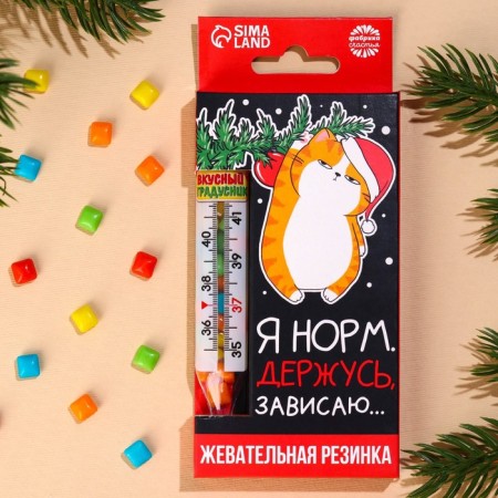 New Year! Chewing gum in the thermometer "Norms, I hold on", 7 g.-1