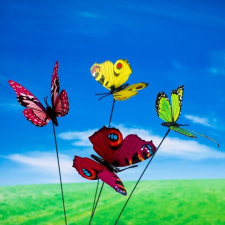 Plug "butterfly vailet" 7x8cm/25cm, mix-2