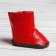 Boots with lapels for dolls, sole length: 7.5 cm, red color