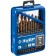 Set of drill on metal bison, P6M5, cylinder. Saar, 1-10 mm, 19 pcs, titanium. coating, case 96002