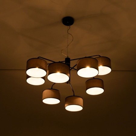 Suspended chandelier Citilux "Form" CL428281, 82x82x45 cm, 8x60W, E27, brown color-22