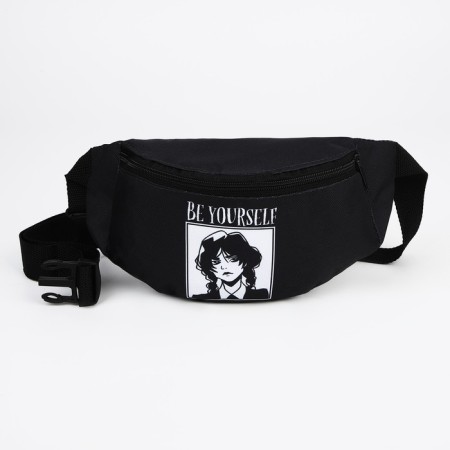Lightning waist bag, black color-1
