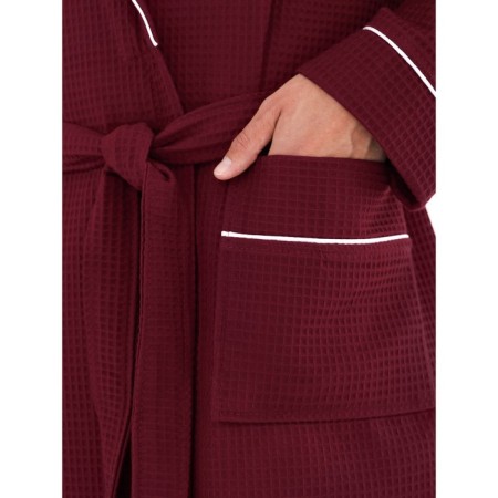 Male dressing gown, Schalka+Kant, size 48, brick color, waffle-3