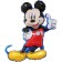 Foil ball 17 "Mickey Mouse", a mini-figure with a valve