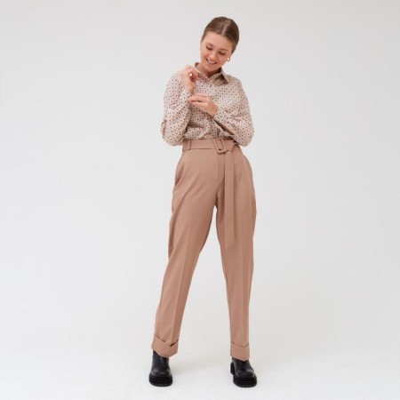 Women's pants minku beige color, rr 44