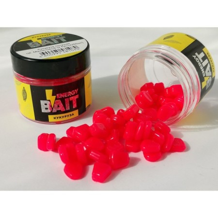 Artificial nozzle Energy Bait "corn", tot, flavored, 60 pcs, raspberry color 9