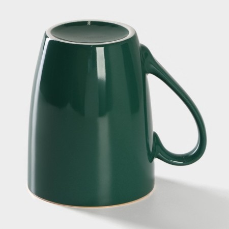 Mug Porcelain Dolyana "Emerald. Line ", 350 ml, green color-2