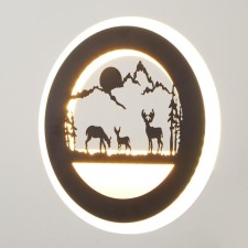 Бра "Олень" LED 24Вт 3000-4000К черный 22х3,5х22 см