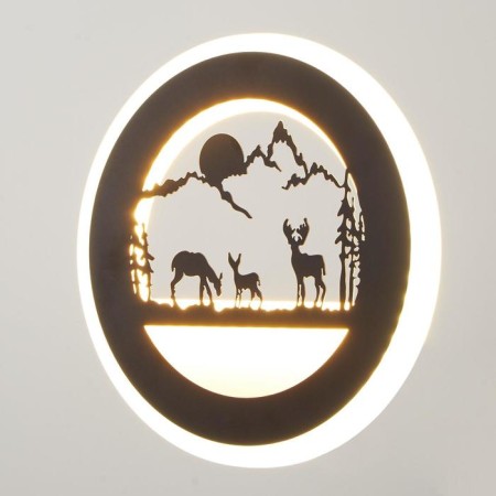 Bra "Deer" LED 24W 3000-4000K Black 22x3.5x22 cm